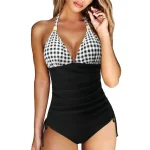 Tankini Schwarz Weiss